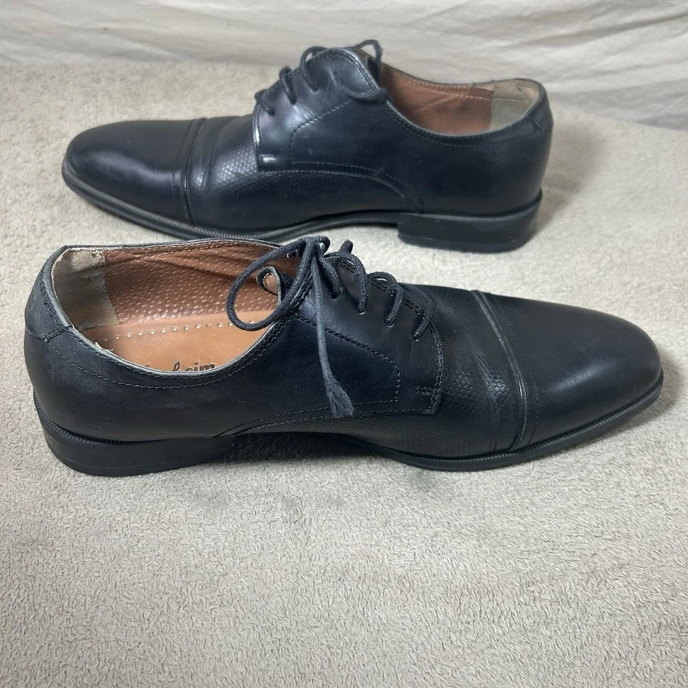 Florsheim Mens 9.5EEE Black‎ Leather Cap Toe Oxford Dress Shoes 14220-001